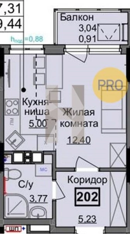 Купить Студию в районе Индустриальный в Ижевске. Вариант № 73780, 0, площадь -  квм, цена 2500000 рублей