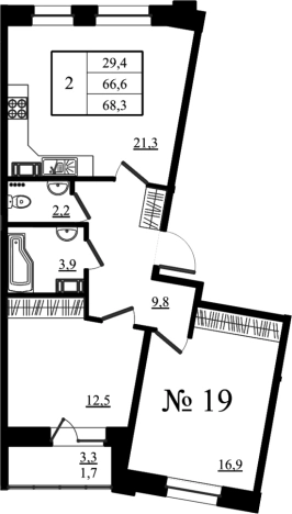 Купить трехкомнатную квартиру на улице проспект 25 Октября в Гатчине. Вариант № 7260336, 0, площадь -  квм, цена 10996300 рублей