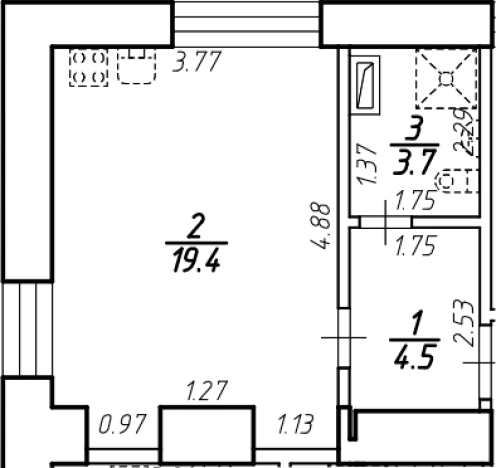 Купить Студию на улице Аммермана в Санкт-Петербурге. Вариант № 4038526, 0, площадь -  квм, цена 6717840 рублей