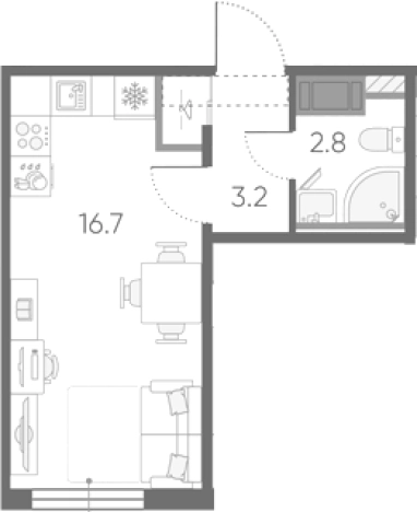 Купить Студию в новостройках у метро Пролетарская в Санкт-Петербурге. Вариант № 7255333, 0, площадь -  квм, цена 6282474 рублей