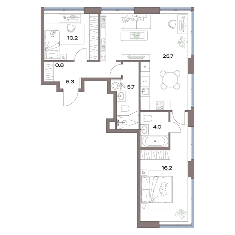 Купить квартиру у метро Яхромская в Москве. Вариант № 3970705, 0, площадь -  квм, цена 25173225 рублей