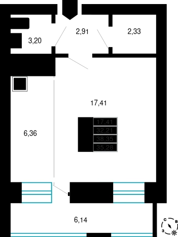 Купить Студию в ЖК Мечтатели, д. 8 в Чите. Вариант № 161595, 0, площадь -  квм, цена 6770117 рублей