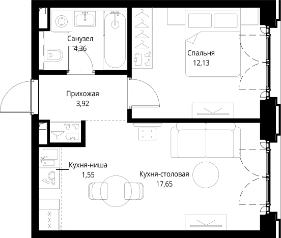 Купить однокомнатную квартиру у метро Мякинино в Москве. Вариант № 143465, 0, площадь -  квм, цена 22372560 рублей