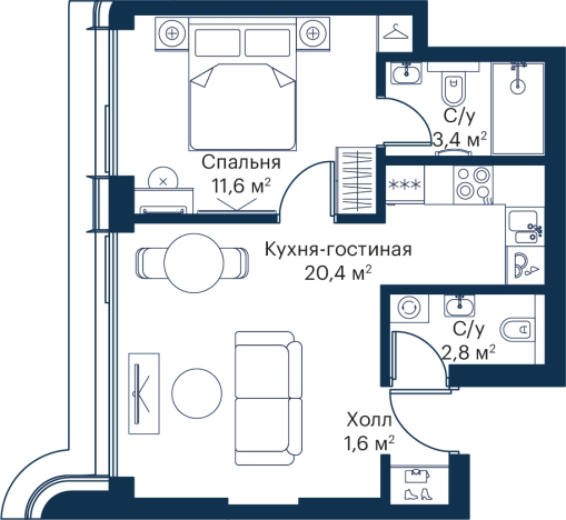 Купить квартиру в ЖК City Bay в Москве. Вариант № 1274487, 0, площадь -  квм, цена 21124693 рублей