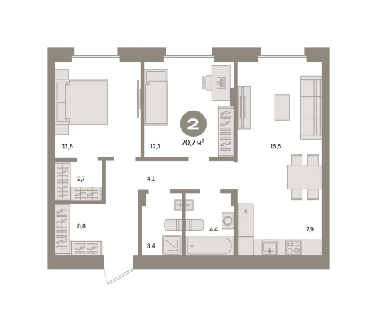 Купить двухкомнатную квартиру в новостройках в ЖК Метроном в Москве. Вариант № 8484229, 0, площадь -  квм, цена 24450000 рублей