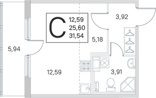 Купить Студию в новостройках у метро Проспект Ветеранов в Санкт-Петербурге. Вариант № 6866380, 0, площадь -  квм, цена 6394880 рублей