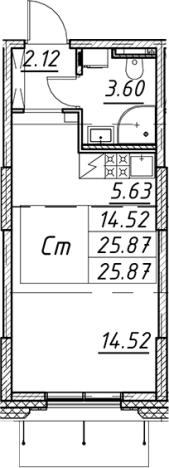 Купить Студию в ЖК Цивилизация на Неве в Санкт-Петербурге. Вариант № 7850418, 0, площадь -  квм, цена 8657317 рублей