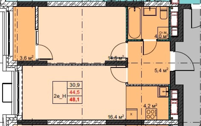 Купить двухкомнатную квартиру в ЖК Футурист в Владивостоке. Вариант № 1140758, 0, площадь -  квм, цена 12732070 рублей