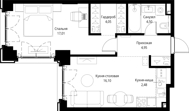 Купить квартиру у метро Мякинино в Москве. Вариант № 141662, 0, площадь -  квм, цена 24786768 рублей