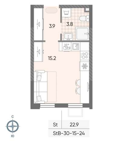 Купить Студию в новостройках в ЖК Лучи в Москве. Вариант № 8182950, 0, площадь -  квм, цена 9612275 рублей