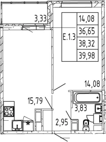 Купить квартиру в новостройках в Ленинградской области. Вариант № 88996, 0, площадь -  квм, цена 8407888 рублей