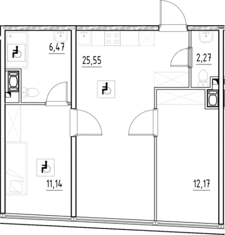 Купить двухкомнатную квартиру в ЖК Nigilist в Санкт-Петербурге. Вариант № 5559411, 0, площадь -  квм, цена 17308800 рублей