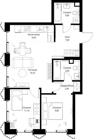Купить квартиру в районе Можайский в Москве. Вариант № 10349358, 0, площадь - квм, цена 35056350 рублей