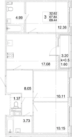 Купить многокомнатную квартиру в ЖК Аэросити в Санкт-Петербурге. Вариант № 8999557, 0, площадь -  квм, цена 13124160 рублей