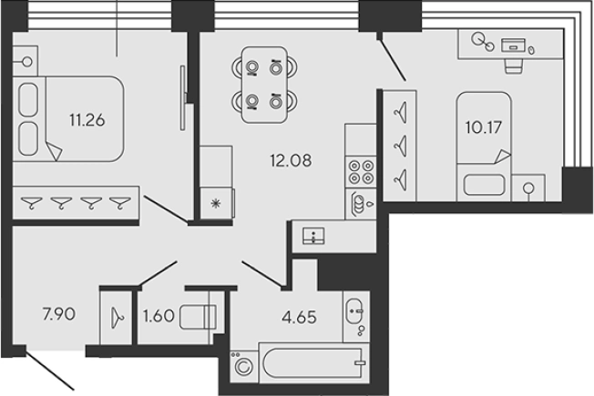 Купить двухкомнатную квартиру в районе Василеостровский в Санкт-Петербурге. Вариант № 8340531, 0, площадь -  квм, цена 20701121 рублей