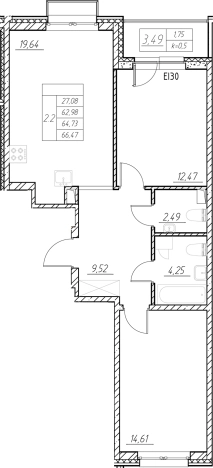 Купить трехкомнатную квартиру в ЖК RESPECT в Санкт-Петербурге. Вариант № 6058177, 0, площадь -  квм, цена 21608442 рублей