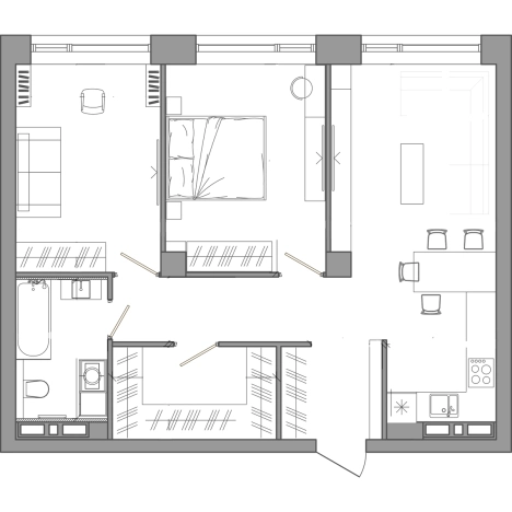 Купить двухкомнатную квартиру в новостройках в Приморском крае. Вариант № 4830241, 0, площадь - квм, цена 13918000 рублей