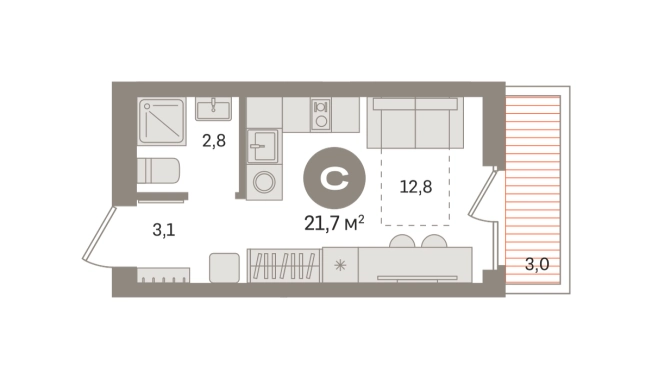 Купить Студию в новостройках в Видном. Вариант № 8529634, 0, площадь -  квм, цена 5100000 рублей