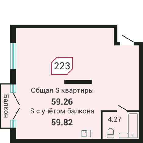 Купить двухкомнатную квартиру в Приморском крае. Вариант № 2644540, 0, площадь -  квм, цена 11421900 рублей