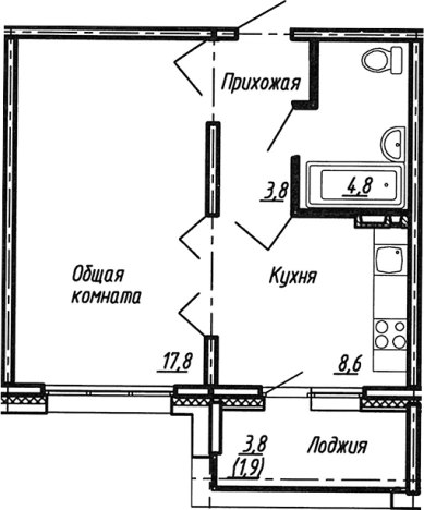 Купить однокомнатную квартиру у метро Рыбацкое в Ленинградской области. Вариант № 7784190, 0, площадь -  квм, цена 5682600 рублей