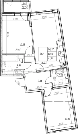 Купить квартиру в новостройках в ЖК Левитан в Мурине. Вариант № 6853110, 0, площадь -  квм, цена 8974329 рублей