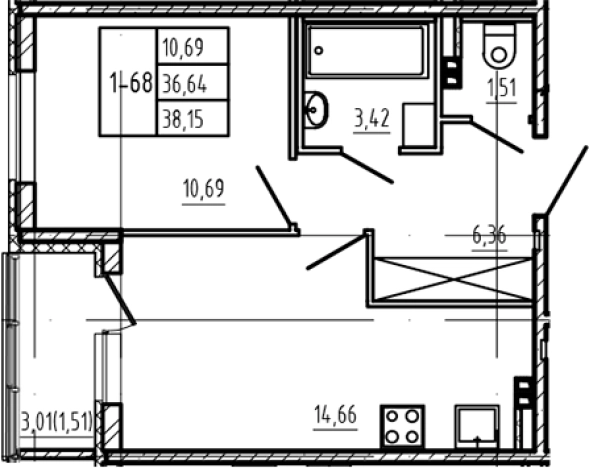Купить однокомнатную квартиру в новостройках у метро Парнас в Сертолове. Вариант № 6963547, 0, площадь -  квм, цена 7057750 рублей