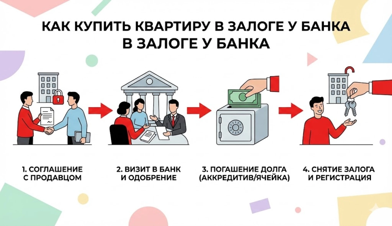 Покупка квартиры в залоге у банка