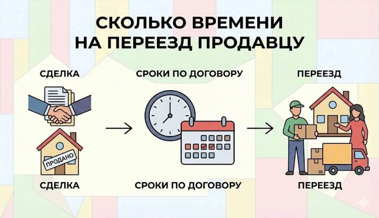 Сколько времени дается продавцу квартиры на переезд 