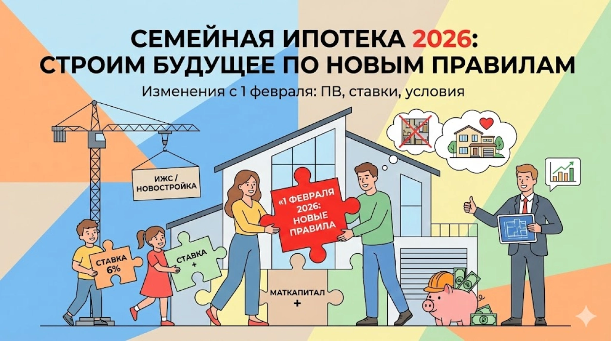 Изменения в семейной ипотеке с 1 февраля 2026